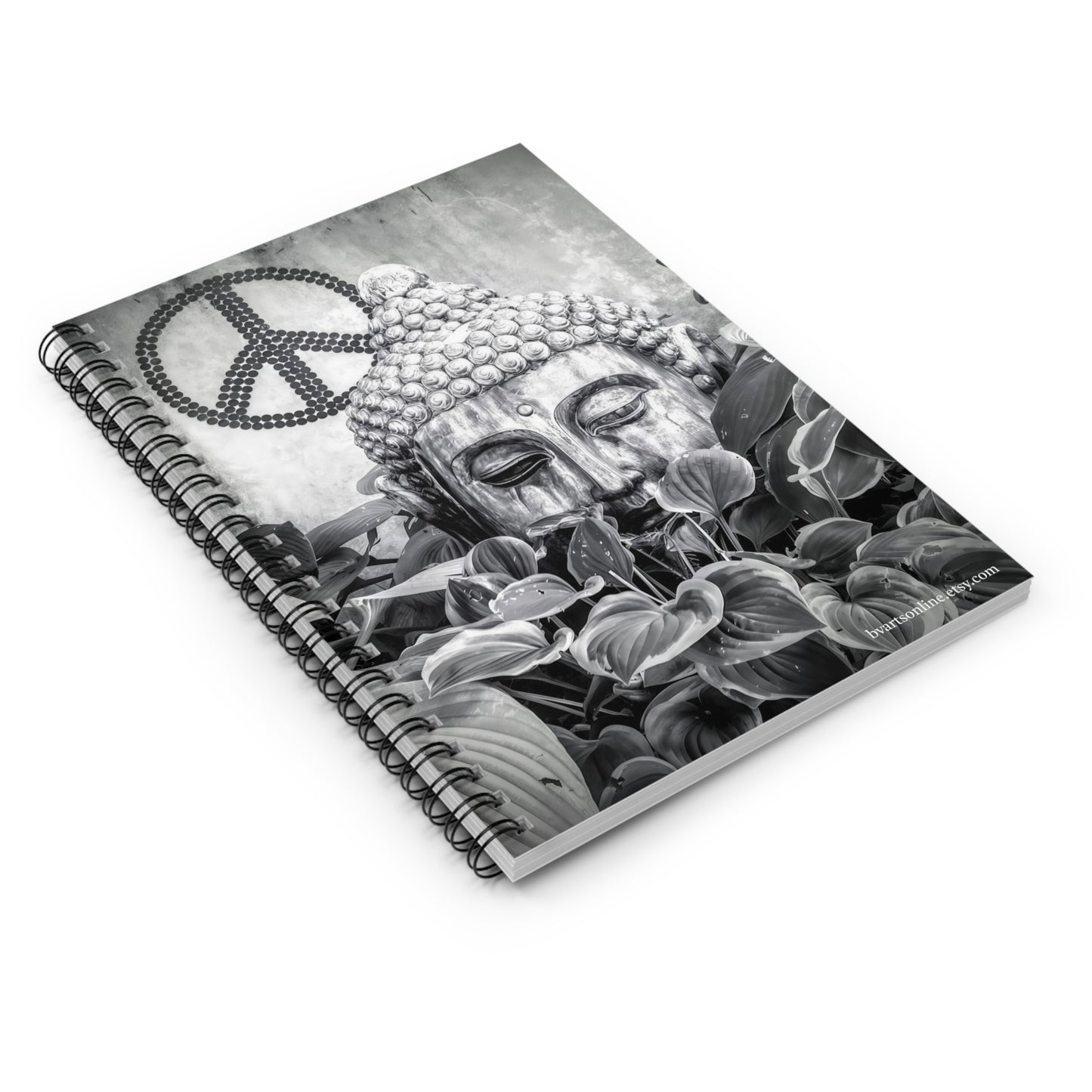 Buddha Spiral Notebook for Mindfulness, Journaling, Gifts for Students, Gifts for Writers, Work or School Notebook