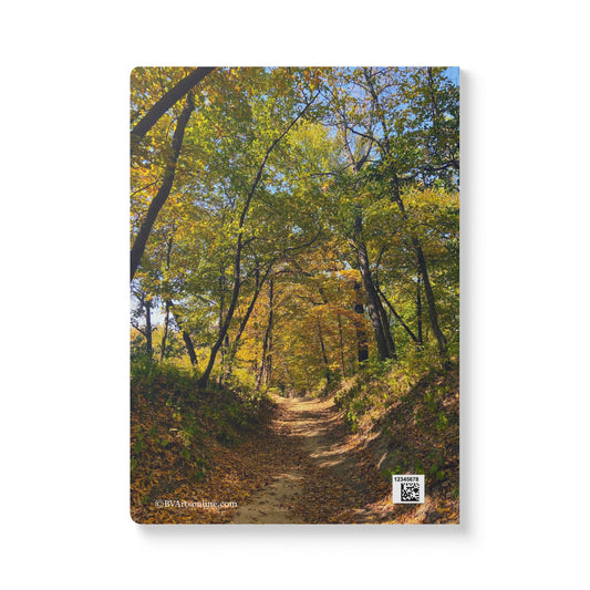 Autumn Path Softcover Journal - Nature Inspired Notebook, Fall Decor, Writing Gift, Travel Journal, Eco-Friendly Diary