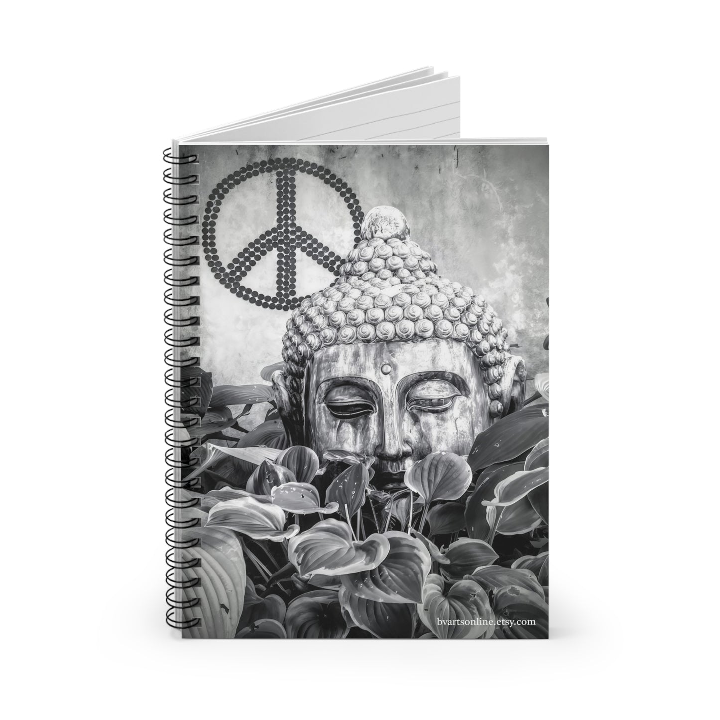 Buddha Spiral Notebook for Mindfulness, Journaling, Gifts for Students, Gifts for Writers, Work or School Notebook