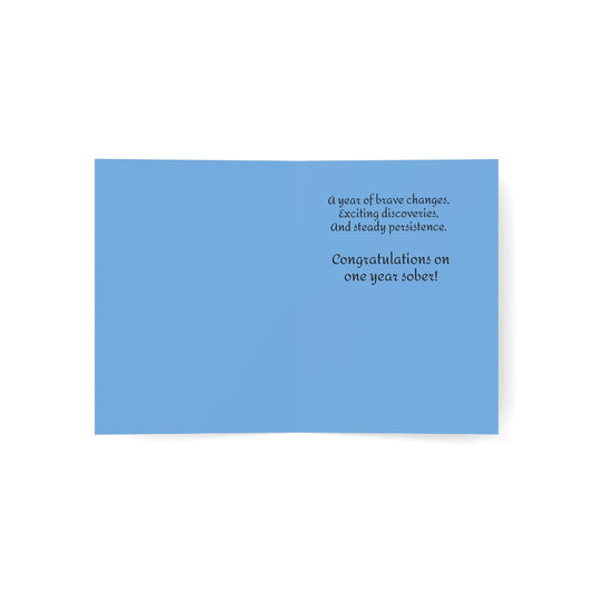 Greeting Card, Sobriety Birthday, Congratulations, Sober Birthday, Anniversary, Recovery, 1 Year Clean, Sober
