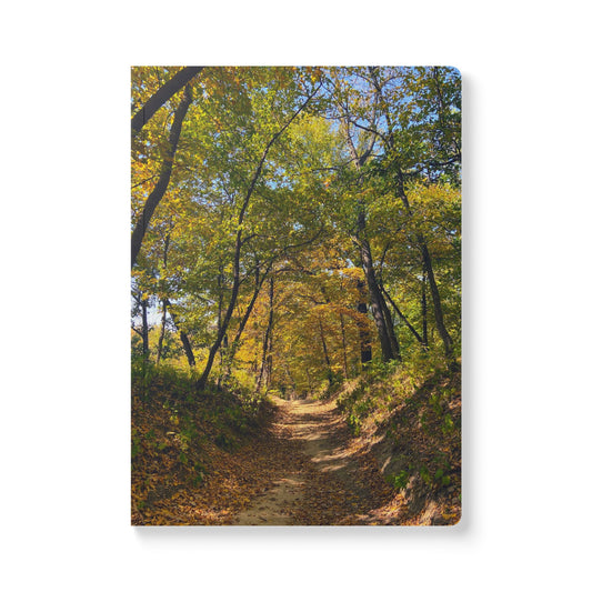 Autumn Path Softcover Journal - Nature Inspired Notebook, Fall Decor, Writing Gift, Travel Journal, Eco-Friendly Diary
